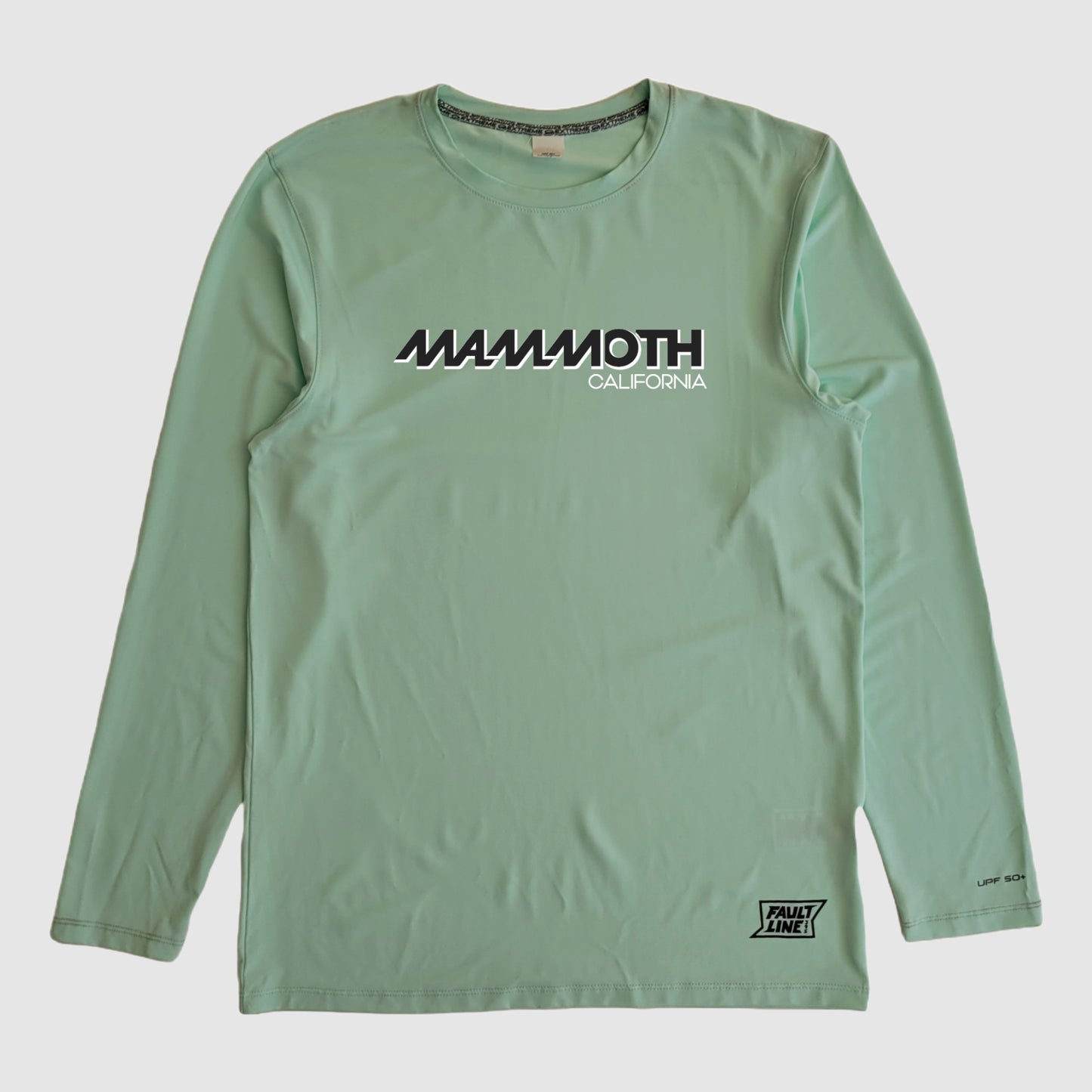 Mammoth, CA Stretch Tech Tee L/S - Mint Green
