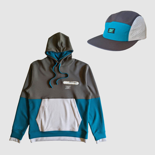 Resist Hoodie & Ultralight Hat Combo - Grey/Teal