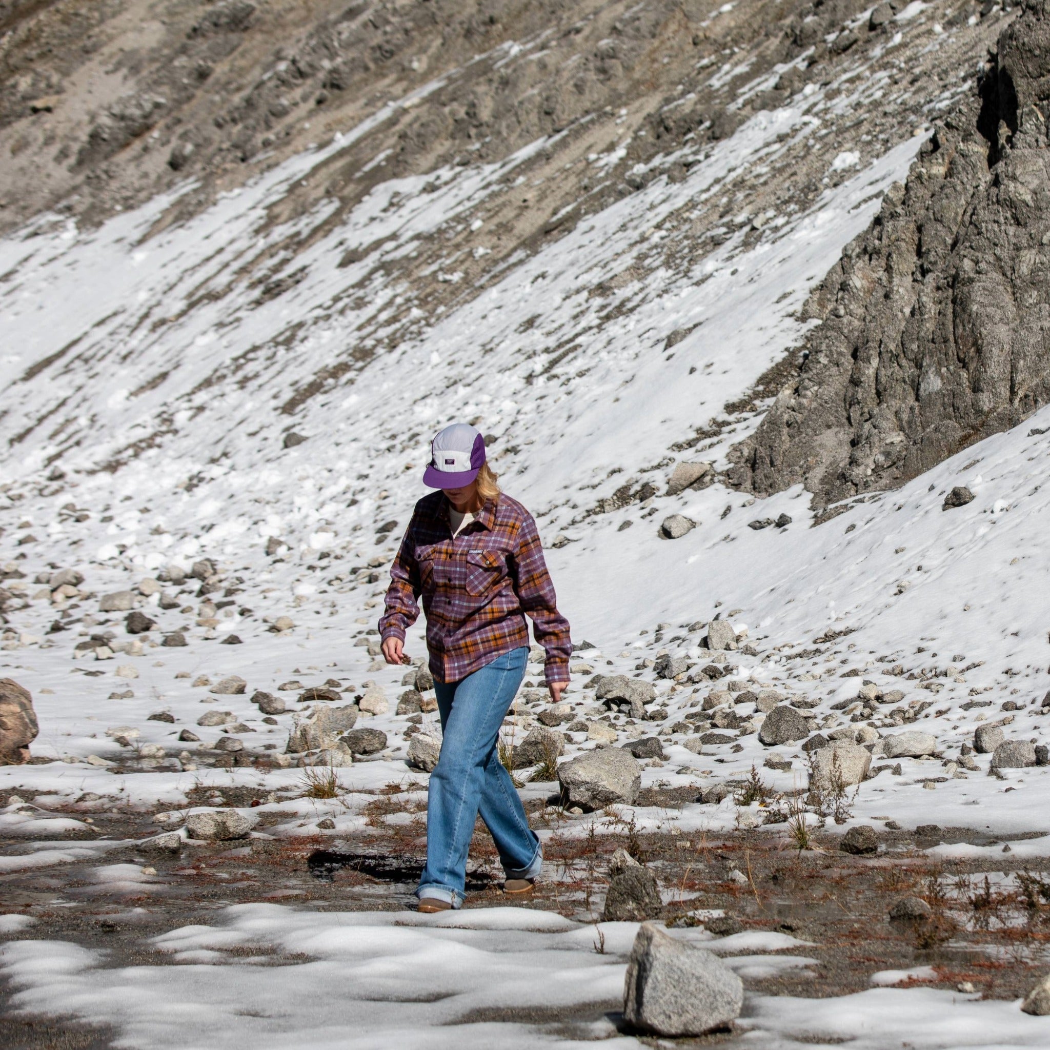 Women's Highland Tech Flannel - Lilac/Gold/Black
