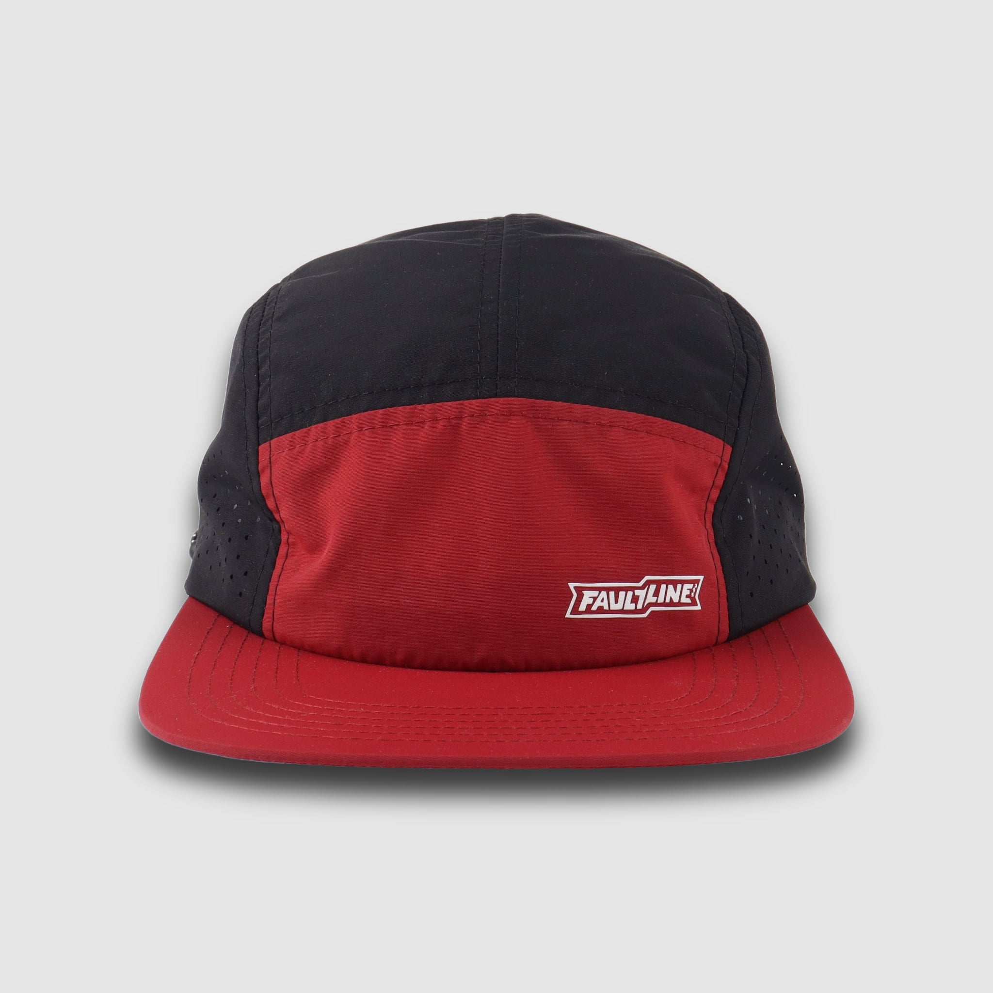 Crushable 5-Panel Camper Hat - Maroon/Black