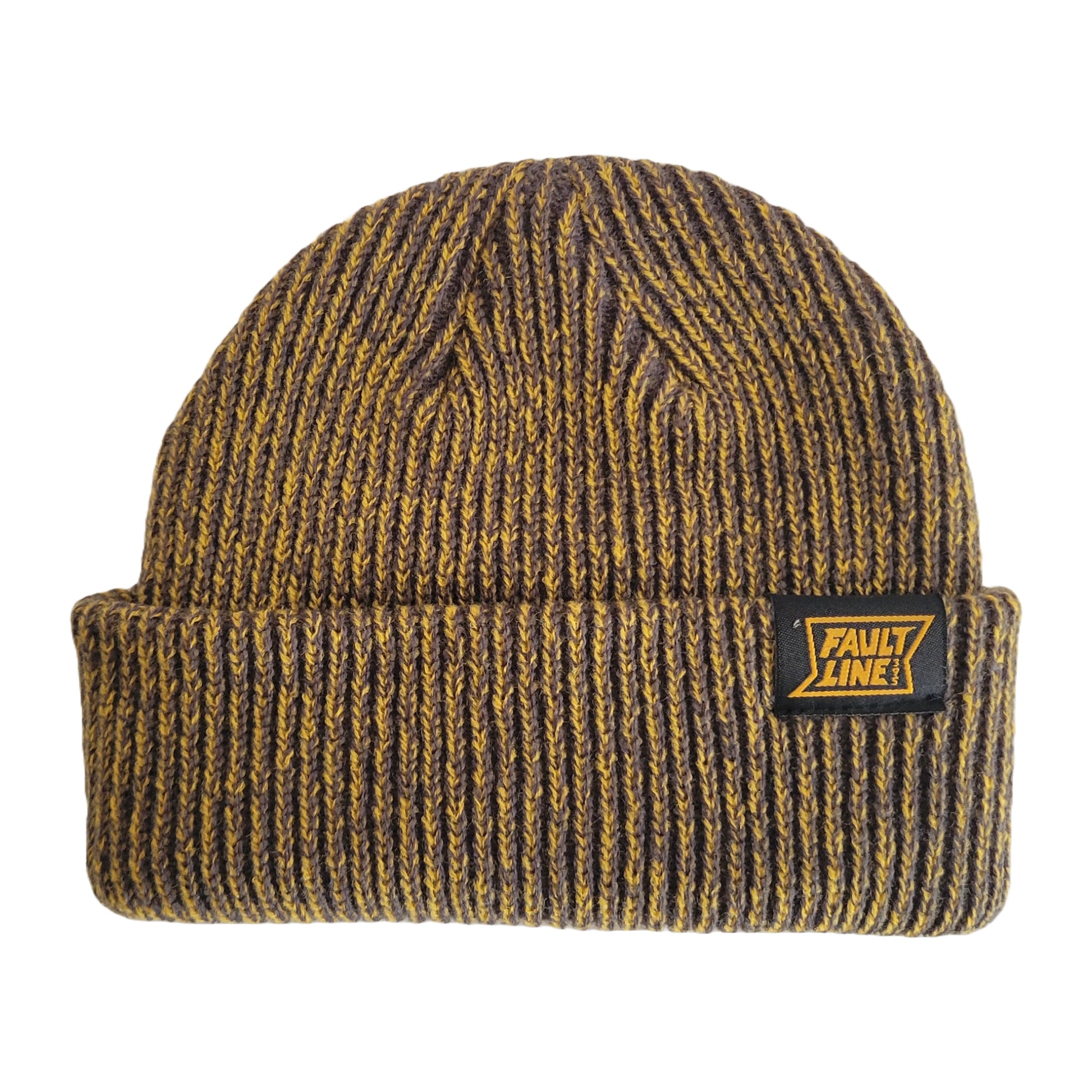 Broadway Beanie - Charcoal/Gold | FaultLine395 – Faultline395