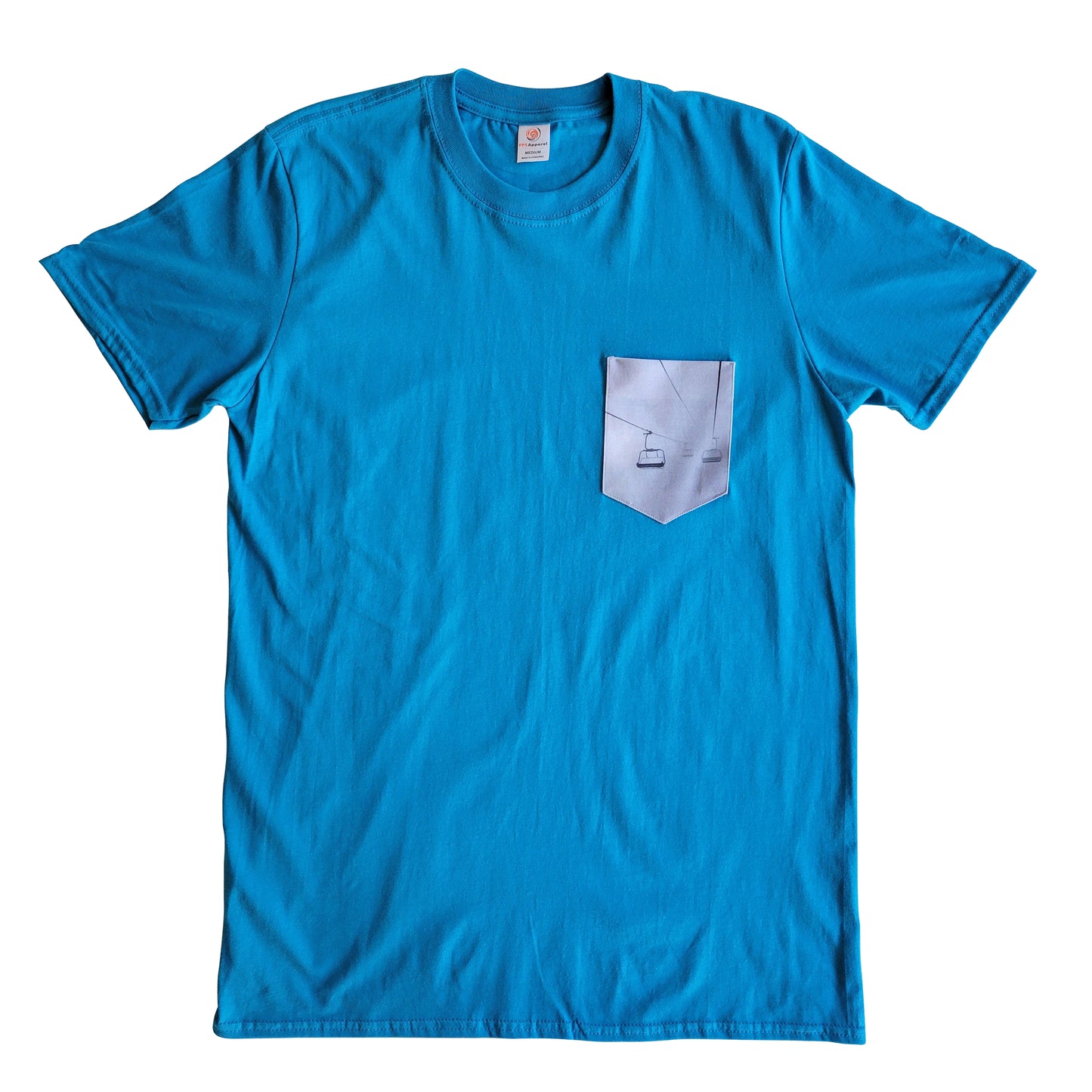 Chairlift S/S Pocket Tee Teal